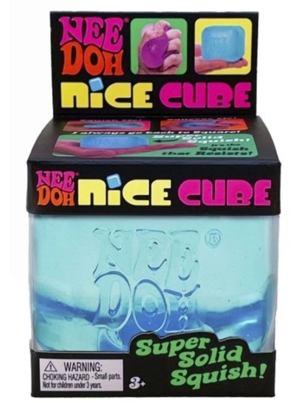 Nee Doh Nice Cube Squishy Fidget Toys Stress Ball Nice Ice Cube Toy Blue